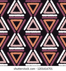 Ethnic boho seamless pattern. Traditional ornament. Tribal pattern. Folk motif. Can be used for wallpaper, textile, invitation card, wrapping, web page background.