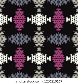 Ethnic boho seamless pattern. Traditional ornament. Tribal pattern. Folk motif. Can be used for wallpaper, textile, invitation card, wrapping, web page background.