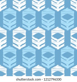 Ethnic boho seamless pattern. Traditional ornament. Brushwork. Hand hatching. Tribal pattern. Folk motif. Can be used for wallpaper, textile, invitation card, wrapping, web page background.