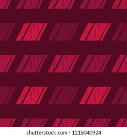 Ethnic boho seamless pattern. Traditional ornament. Brushwork. Hand hatching. Tribal pattern. Folk motif. Can be used for wallpaper, textile, invitation card, wrapping, web page background.