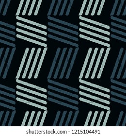 Ethnic boho seamless pattern. Traditional ornament. Brushwork. Hand hatching. Tribal pattern. Folk motif. Can be used for wallpaper, textile, invitation card, wrapping, web page background.
