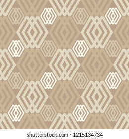 Ethnic boho seamless pattern. Traditional ornament. Brushwork. Hand hatching. Tribal pattern. Folk motif. Can be used for wallpaper, textile, invitation card, wrapping, web page background.