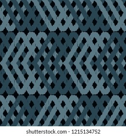 Ethnic boho seamless pattern. Traditional ornament. Brushwork. Hand hatching. Tribal pattern. Folk motif. Can be used for wallpaper, textile, invitation card, wrapping, web page background.