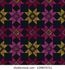 Ethnic boho seamless pattern. Traditional ornament. Tribal pattern. Folk motif. Can be used for wallpaper, textile, invitation card, wrapping, web page background.