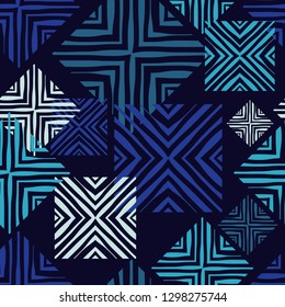 Ethnic boho seamless pattern. Traditional ornament. Tribal pattern. Folk motif. Can be used for wallpaper, textile, invitation card, wrapping, web page background.