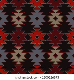 Ethnic boho seamless pattern. Traditional ornament. Tribal pattern. Folk motif. Can be used for wallpaper, textile, invitation card, wrapping, web page background.