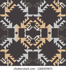 Ethnic boho seamless pattern. Traditional ornament. Tribal pattern. Folk motif. Can be used for wallpaper, textile, invitation card, wrapping, web page background.