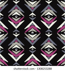 Ethnic boho seamless pattern. Traditional ornament. Tribal pattern. Folk motif. Can be used for wallpaper, textile, invitation card, wrapping, web page background.