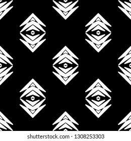 Ethnic boho seamless pattern. Traditional ornament. Tribal pattern. Folk motif. Can be used for wallpaper, textile, invitation card, wrapping, web page background.