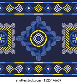 Ethnic boho seamless pattern. Traditional ornament. Vector illustration for web design or print.