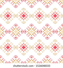 Ethnic boho seamless pattern. Traditional ornament. Tribal pattern. Vector illustration for web design or print.