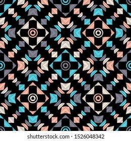 Ethnic boho seamless pattern. Traditional ornament. Tribal pattern. Vector illustration for web design or print.