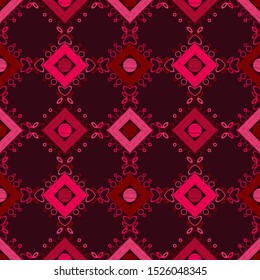 Ethnic boho seamless pattern. Traditional ornament. Tribal pattern. Vector illustration for web design or print.