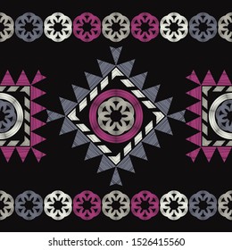 Ethnic boho seamless pattern. Traditional ornament. Tribal pattern. Vector illustration for web design or print.