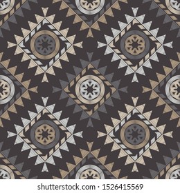 Ethnic boho seamless pattern. Traditional ornament. Tribal pattern. Vector illustration for web design or print.