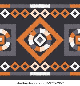 Ethnic boho seamless pattern. Traditional ornament. Tribal pattern.  Vector illustration for web design or print.