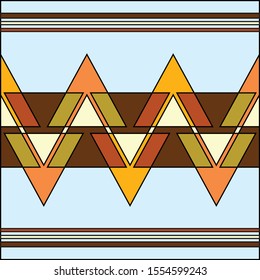 Ethnic boho seamless pattern. Traditional ornament. Brushwork. Hand hatching. Tribal pattern. Folk motif. Can be used for wallpaper, textile, invitation card, wrapping, web page background.