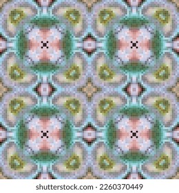 Patrón ininterrumpido del boho étnico. Ornamento tradicional. Motivo popular. Relación textil.