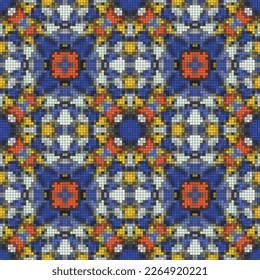 Patrón ininterrumpido del boho étnico. Ornamento tradicional. Motivo popular. Relación textil.