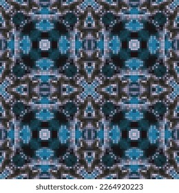 Patrón ininterrumpido del boho étnico. Ornamento tradicional. Motivo popular. Relación textil.