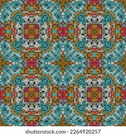 Ethnic boho seamless pattern. Traditional ornament. Folk motif. Textile rapport.