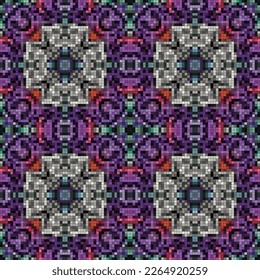 Ethnic boho seamless pattern. Traditional ornament. Folk motif. Textile rapport.