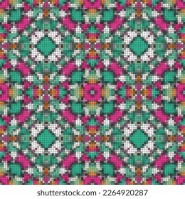 Ethnic boho seamless pattern. Traditional ornament. Folk motif. Textile rapport.