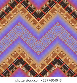 Ethnic boho seamless pattern. Traditional ornament. Tribal pattern. Folk motif. Textile rapport.