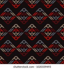 Ethnic boho seamless pattern. Tribal pattern. Folk motif. Textile rapport.