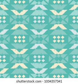 Ethnic boho seamless pattern. Tribal pattern. Embroidery on fabric. Folk motif. Textile rapport.