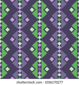 Ethnic boho seamless pattern. Tribal pattern. Embroidery on fabric. Folk motif. Textile rapport.