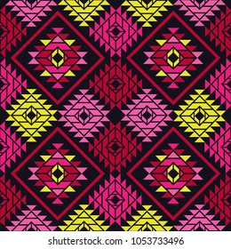 Ethnic boho seamless pattern. Tribal pattern. Folk motif. Textile rapport.
