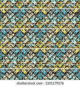 Ethnic boho seamless pattern. Tribal art print. Abstract background texture. Fabric design