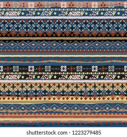 Ethnic boho seamless pattern. Tribal art print. Old background texture, vintage wallpaper