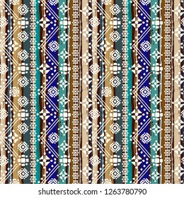 Ethnic boho seamless pattern. Tribal art print. Folk style repeating pattern. Background, ethno texture. Fabric design