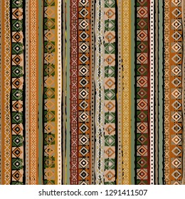 Ethnic boho seamless pattern. Tribal art print. Vintage repeating pattern. Background, ethno texture. Fabric design