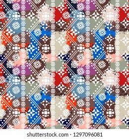 Ethnic boho seamless pattern. Tribal art print. Folk repeating pattern. Background, ethno texture. Fabric design