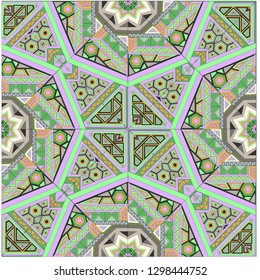 Ethnic boho seamless pattern. Tribal pattern. Folk motif. Textile rapport. - Vektör