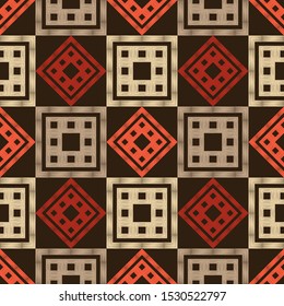 Ethnic boho seamless pattern. Tribal ornament. Folk motif. Vector illustration for web design or print.