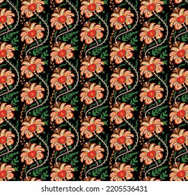 Ethnic boho seamless pattern. Tribal art print. Colorful border background texture. Fabric, cloth design, wallpaper, wrapping.