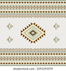 Ethnic boho seamless pattern. Tribal vector texture. Aztec style. Navajo, geometric, native American style. Idea for fabric borders, textiles, rugs, and wallpaper.