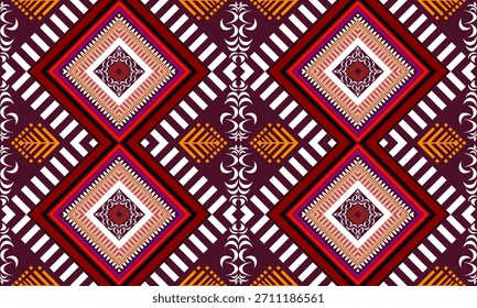 Patrón sin fisuras de boho étnico. Textura de Vector tribal. Bordado sobre tela. Textura de retazos. Tejiendo. Ornamento tradicional. Patrón tribal. Motivo de Folk. Se puede utilizar para el Fondo de pantalla