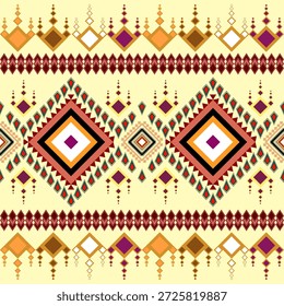 Padrão sem emenda boho étnico. Fundo de vetor azteca tribal.