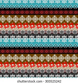 Ethnic boho seamless pattern. Tribal art print. Colorful border background texture. Fabric, cloth design, wallpaper, wrapping