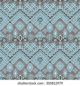 Ethnic boho seamless pattern. Tribal art print. Abstract  hand drawn background texture. Fabric, cloth design, wallpaper, wrapping