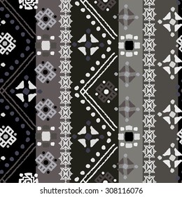 Ethnic boho seamless pattern. Tribal art print. Border background texture. Fabric, cloth design, wallpaper, wrapping
