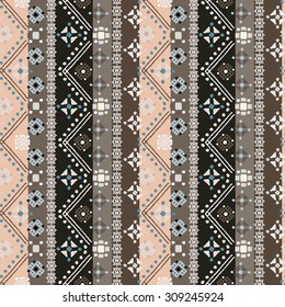 Ethnic boho seamless pattern. Tribal art print. Colorful border background texture. Fabric, cloth design, wallpaper, wrapping