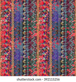 Ethnic boho seamless pattern. Tribal art abstract print. Abstract ornament. Repeating background texture. Fabric design, website decoration