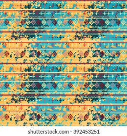 Ethnic boho seamless pattern. Tribal art abstract print. Abstract ornament. Repeating background texture. Fabric design, website decoration