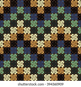 Ethnic boho seamless pattern. Tribal art abstract print. Herringbone, chevron  ornament. Zigzag repeating background texture, waves. Fabric design, website decoration